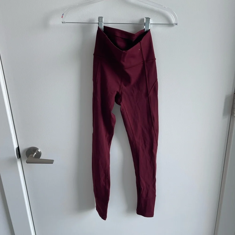 Lululemon Red Leggings High Rise - Picture 1 of 6